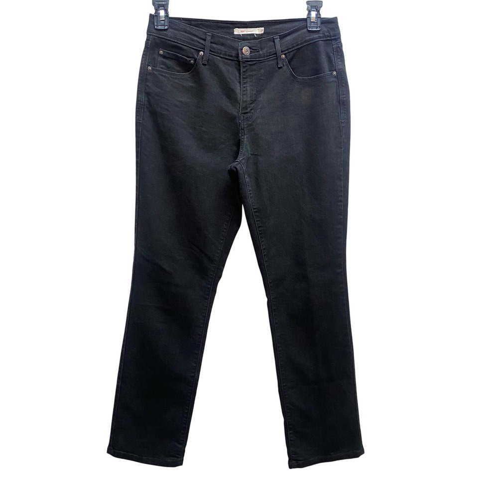 Levi's 505 Women's Black Denim Jeans‎ Straight Leg Jeans 29
